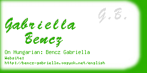 gabriella bencz business card